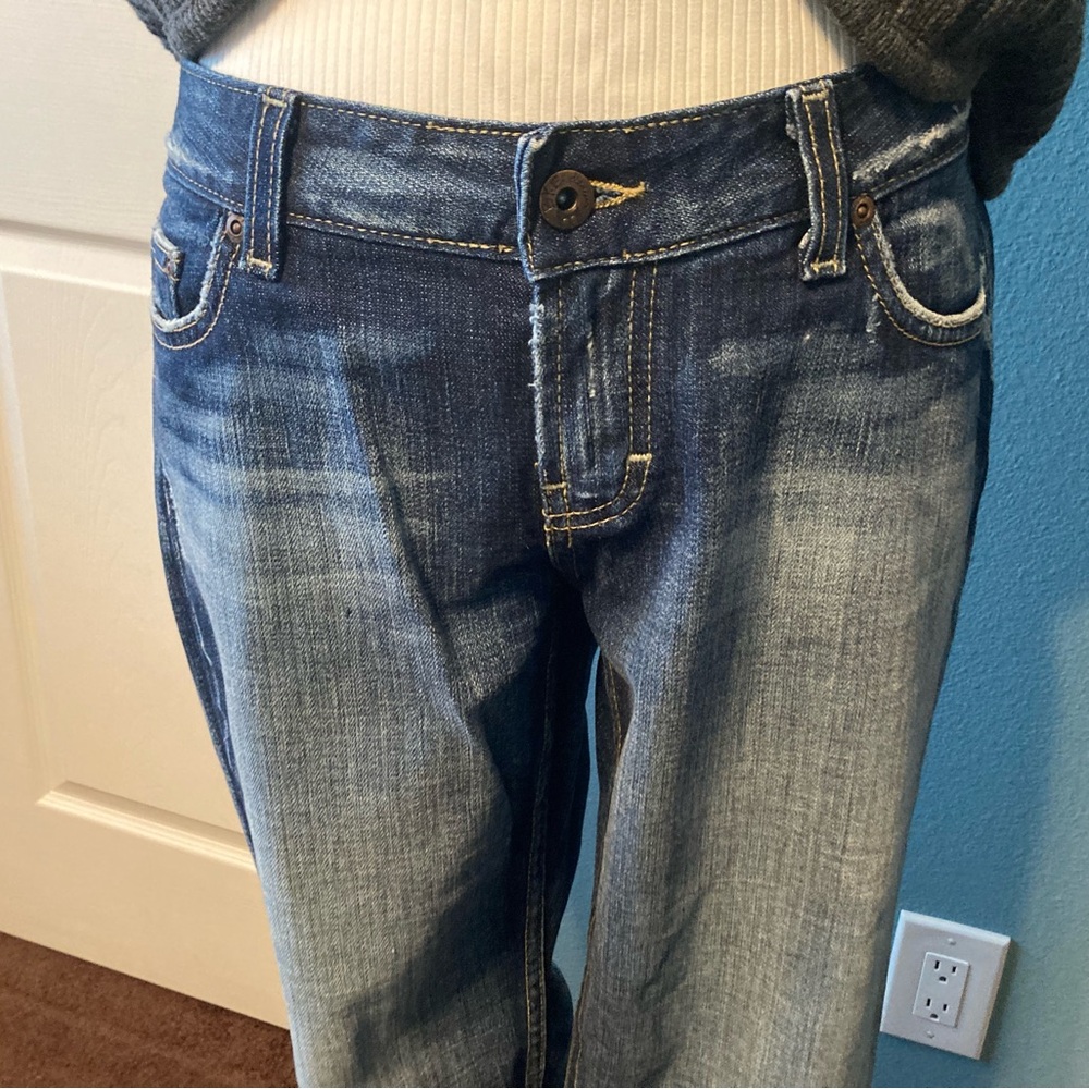 Classic BKE Lightly Distressed Blue Denim Jeans